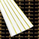 Mono Beyaz Gold Duvar Lambiri Mono White Gold Wall Panel لوح جداري مونو أبيض ذهبي دیوارکوب مونو سفید طلایی