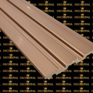 Alba Bronz Lambiri mat bronz yüzeyli dekoratif PVC duvar paneli modern iç mekân duvar kaplama uygulaması